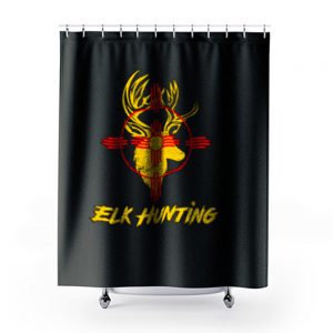 New Mexico State Flag Elk Hunting Shower Curtains