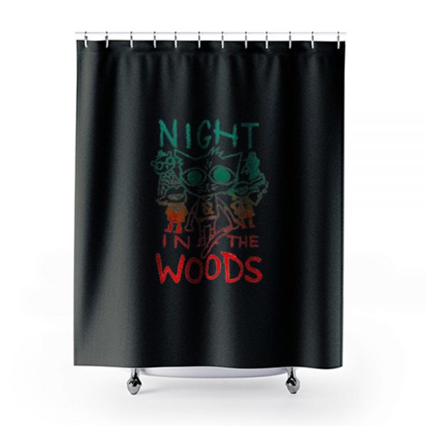 Night In The Woods Vintage Shower Curtains