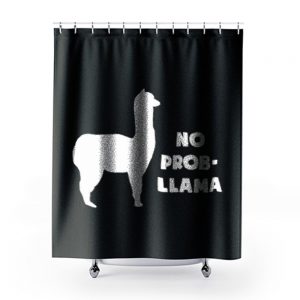 No Prob LLAMA Shower Curtains