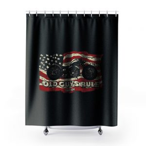 Old Guys Rule Freedom Ride Shower Curtains