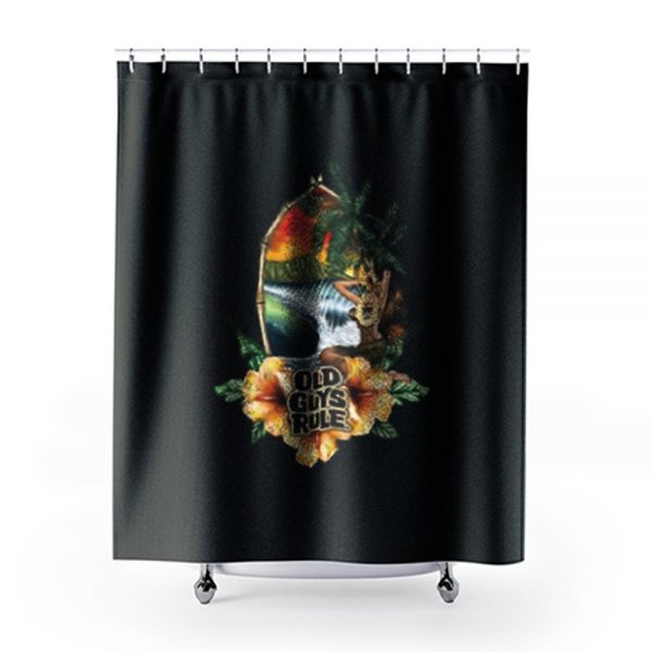 Old Guys Rule Paradise Shower Curtains