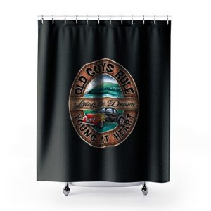 Old Guys Rule Retro Shower Curtains