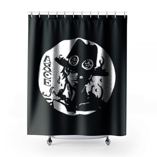 One Piece Portgas D Ace Luffy White Beard Pirates Anim Shower Curtains