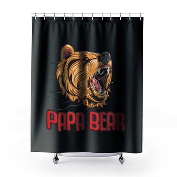 Papa Bear Honey BearGift For Dad Daddy Shower Curtains