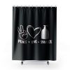 Peace Love Sanitize Shower Curtains