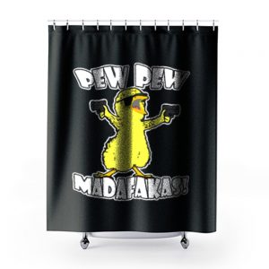 Pew Pew Madafakas Crazy Chick Funny Graphic Shower Curtains