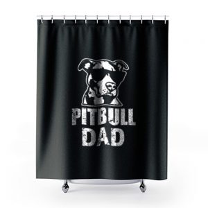 Pitbull Dad Shower Curtains