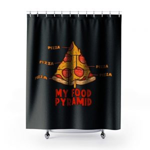 Pizza My Food Pyramid Shower Curtains