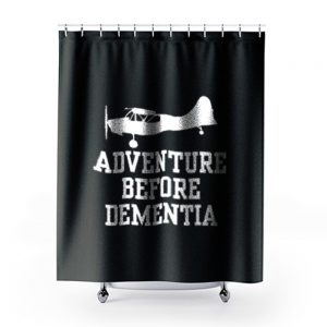Plane Adventure Before Dementia Pilots Shower Curtains