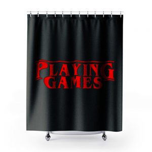 Playing Games Stranger Things Shower Curtains