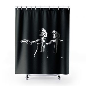 Plumb Fiction Super Mario Characters Shower Curtains