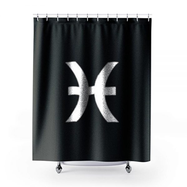 Poisson Signe Shower Curtains