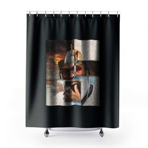 Pop Smoke Cover Art Shower Curtains