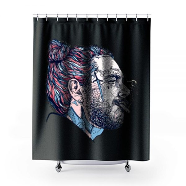 Post malone art Shower Curtains