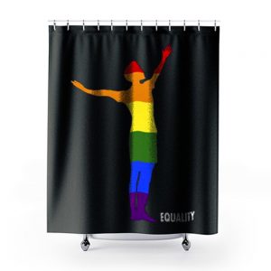 Pride Equality Usa Womens Soccer Lgbtq Rainbow Flag Shower Curtains