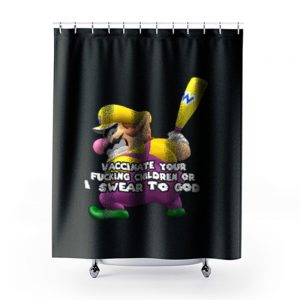 Pro Vaccination Mario Baseball Shower Curtains