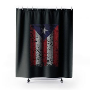 Puerto Rico Rican Beisbol Futbol Flag Shower Curtains