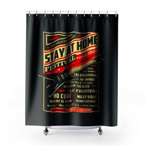 Quarantine Social Distancing Stay Home Festival 2020 Shower Curtains