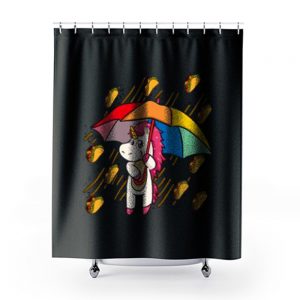 Raining Tacos Unicorn Shower Curtains