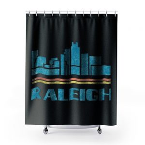 Raleigh City North Carolina Nc Skyline Shower Curtains