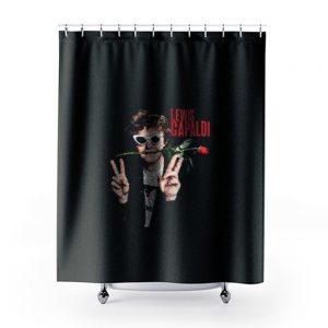 Red Rose Lewis Capaldi Shower Curtains