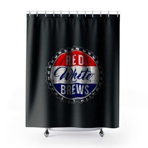 Red White And Brews Shower Curtains