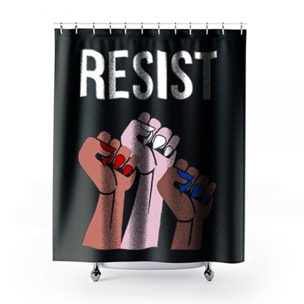 Reistst Womens Fists Political Shower Curtains