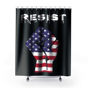 Resist American Flag Fist Shower Curtains