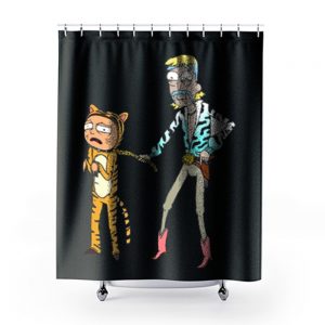 Rick Morty V Tiger King Joe Exotic Meme Shower Curtains