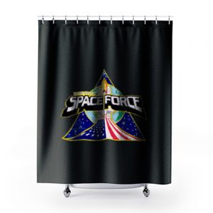 Rocket Vintage Space Force Shower Curtains