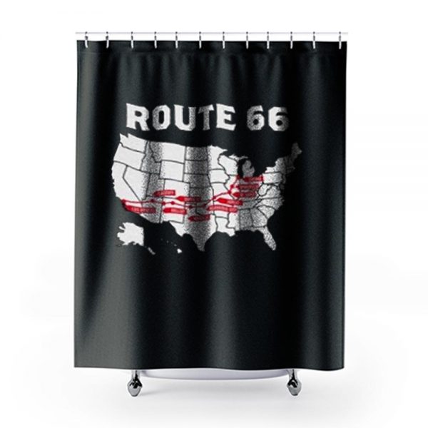 Route 66 Map Shower Curtains