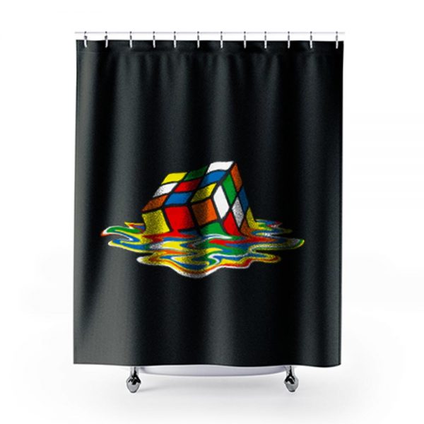 Rubicks Cube Melting Sheldon Coopers Shower Curtains