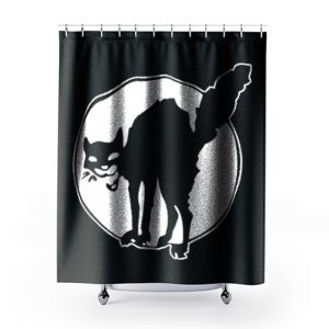 Sabotage Black Cat Angry Shower Curtains