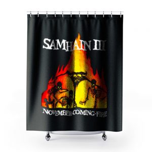 Samhain III November Coming Fire Shower Curtains