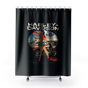 Sexy Girl Harley Davidson Shower Curtains