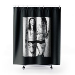 Sexy Girl Laugh Retro Shower Curtains