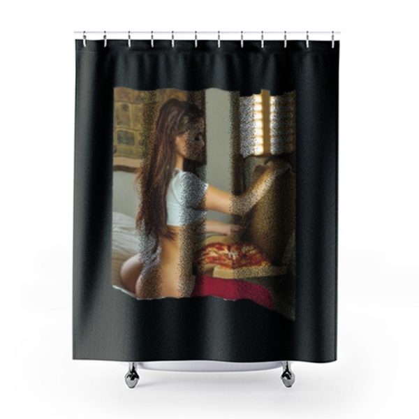 Sexy Pizza Giril Shower Curtains