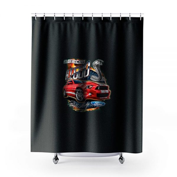 Shelby G.T. 500 Cobra Red Speedster Ford Motors Classic Cars And Trucks Shower Curtains