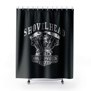 Shovelhead Engine Harley Davidson Shower Curtains
