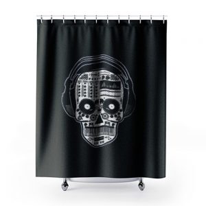 Skull Dj Shower Curtains
