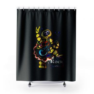 Skull Space Rock Shower Curtains