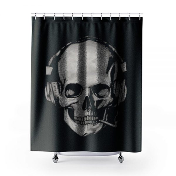 Smoking Skull Shower Curtains
