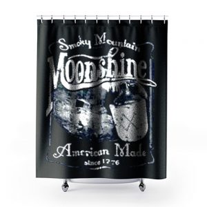 Smoky Mountain Moonshine American Made Since 1776 Whiskey Drinki Shower Curtains