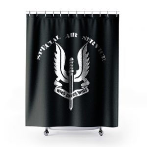 Special Air Service Army SAS Who dares Wins Soldier TV Show Shower Curtains