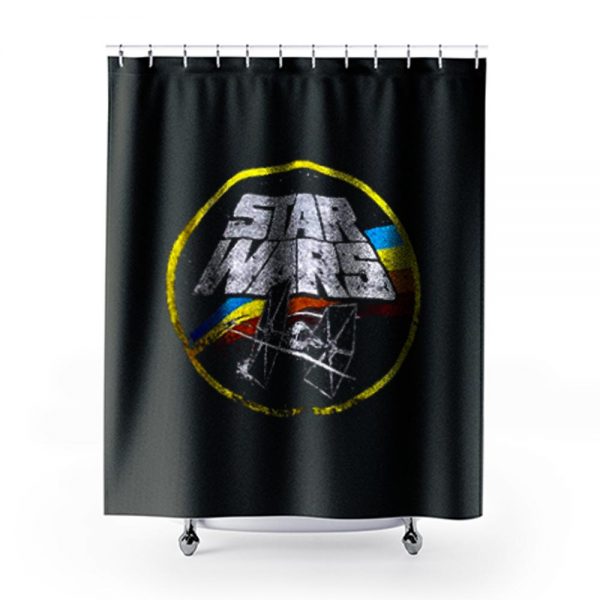 Star Wars Retro Classic Logo Shower Curtains