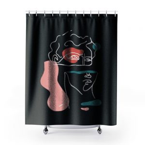 Statue of David Abstract Shower Curtains