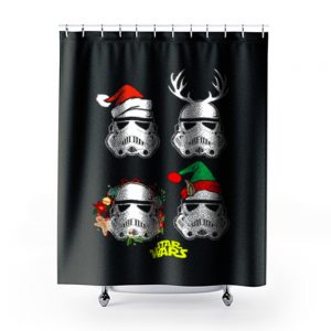 Stormtrooper Elf Festive Stars Wars Shower Curtains