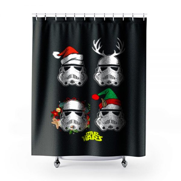 Stormtrooper Elf Festive Stars Wars Shower Curtains