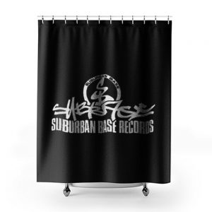 Suburban Base Records Long Sleeve Shower Curtains