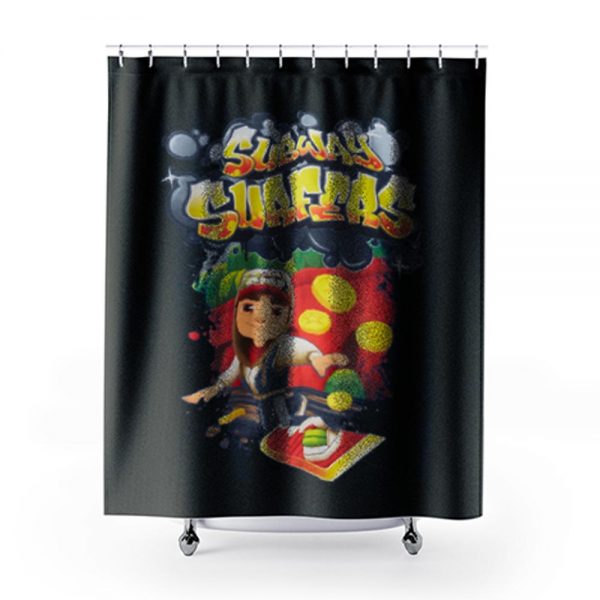 Subway Surfers Boys Street Games Shower Curtains